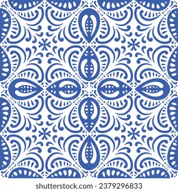 Ornamental blue and white patterns for any decor.