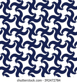 Ornamental blue and white seamless pattern. Vector abstract background