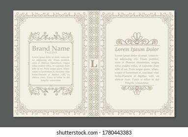 ornamental book cover design template