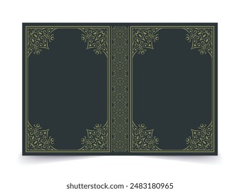 Ornamental book cover design template