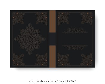 Ornamental book cover design template