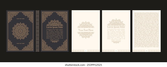 Ornamental book cover design template