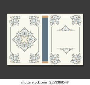 Ornamental book cover design template