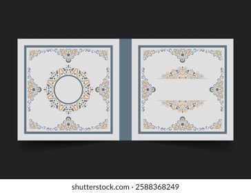Ornamental book cover design template