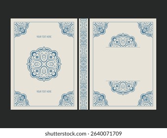 Ornamental book cover design template