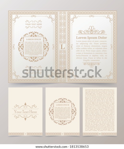 Ornamental book cover design
template