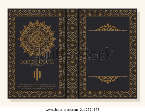 Ornamental book cover design
template