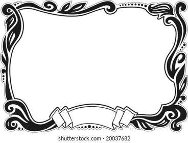 Ornamental border, element for design, vector illustration