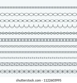 Ornamental border frame patterns page decoration vector 