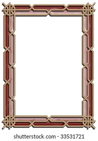 Ornamental  border frame. Vector illustration.