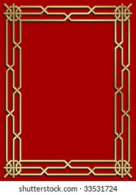 Ornamental  border frame. Vector illustration.