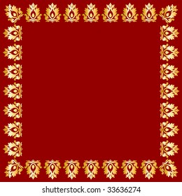 Ornamental border frame. Vector illustration