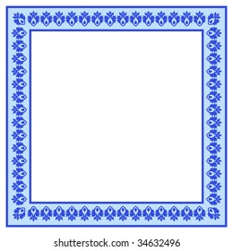 Ornamental border frame. Vector illustration