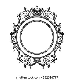 Ornamental border insignia icon vector illustration graphic design