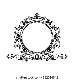 Ornamental border insignia icon vector illustration graphic design