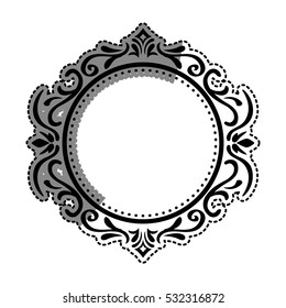 Ornamental border insignia icon vector illustration graphic design