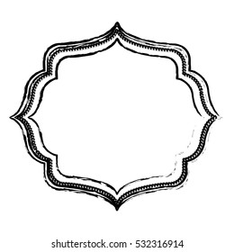 Ornamental border insignia icon vector illustration graphic design