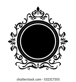 Ornamental border insignia icon vector illustration graphic design