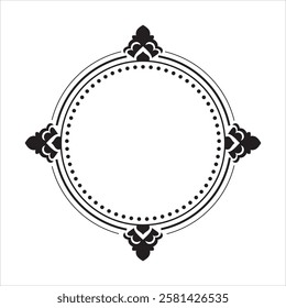 Ornamental border insignia vector Design