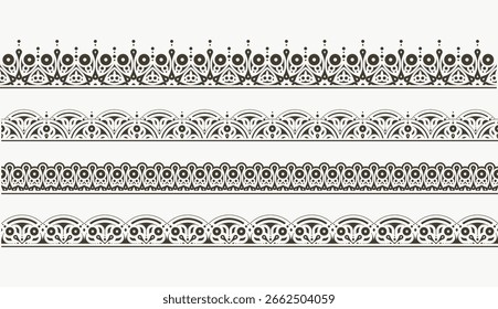 Ornamental Border Pattern Set design