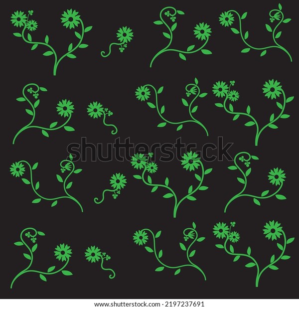 Ornamental border for ribbons, golden plant,\
fabric, wrapping, wallpaper, tape. Decorative design element for\
background and cover. Art\
work.