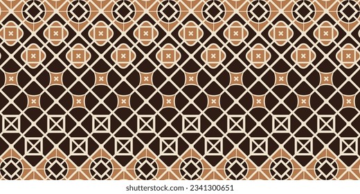 Baldosas de color marrón ornamental y sin costura. Vector. Para imprimir en almohadas, cuadernos, tazas, interiores, embalaje, ropa. Patrón diagonal de tejas de café.