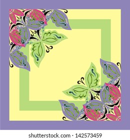 Ornamental butterfly fresh pattern , abstract seamless tracery, texture for 3d (vector illustration). 