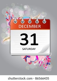 ornamental calendar  december 31