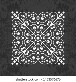 Ornamental calligraphic element for design on chalkboard background