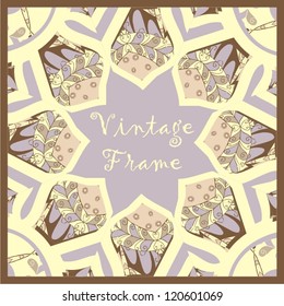 Ornamental card (retro). Vector illustration.