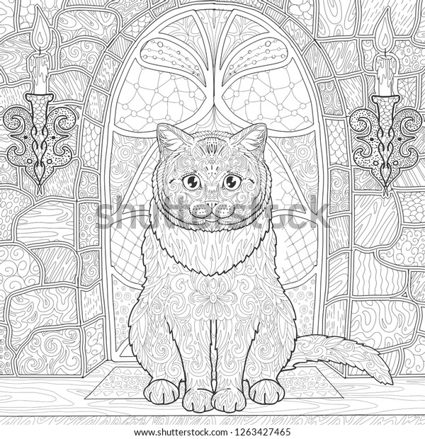 6200 Top Castle Cats Coloring Pages Pictures