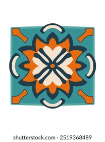 El azulejo de cerámica ornamental, diseño geométrico de la textura antigua