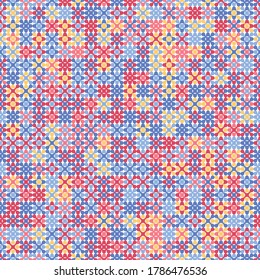 Ornamental check  texture seamless pattern