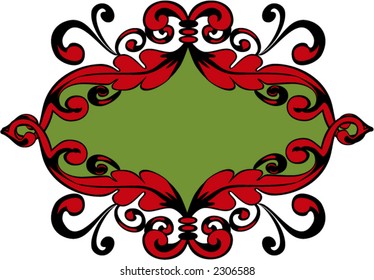 ornamental  christmas background - vector