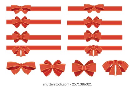 Ornamental Christmas ribbon collection design