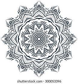 Ornamental circle, grunge mandala