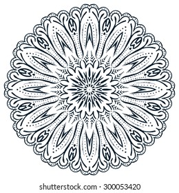 Ornamental circle, grunge mandala