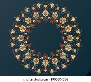 Ornamental in Circle for Islamic Covers