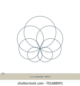 Ornamental Circle Lines Vector Logo Template Illustration Design. Vector EPS 10.