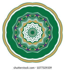 Ornamental circle pattern. Flower Mandala. Great vintage decorative elements. Hand drawn colorful vector background. for design