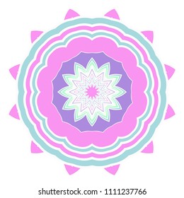 Ornamental circle pattern. Flower Mandala. Great vintage decorative elements. Hand drawn colorful vector background. for design