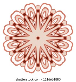Ornamental circle pattern. Flower Mandala. Great vintage decorative elements. Hand drawn colorful vector background. for design
