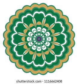 Ornamental circle pattern. Flower Mandala. Great vintage decorative elements. Hand drawn colorful vector background. for design