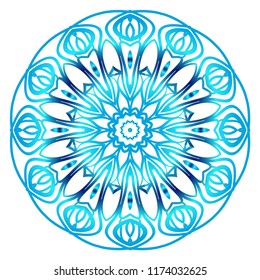 Ornamental circle pattern. Hand draw Mandala. Vintage decorative elements. vector illustration. Anti-stress therapy pattern