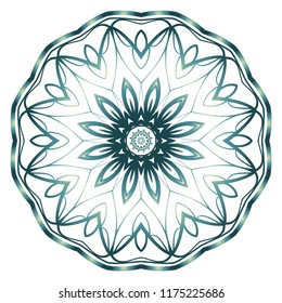 Ornamental circle pattern. Hand draw Mandala. Vintage decorative elements. vector illustration. Anti-stress therapy pattern