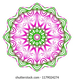 Ornamental circle pattern. Hand draw Mandala. Vintage decorative elements. vector illustration. Anti-stress therapy pattern