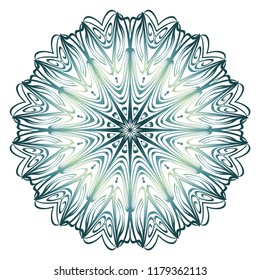 Ornamental circle pattern. Hand draw Mandala. Vintage decorative elements. vector illustration. Anti-stress therapy pattern