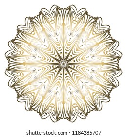 Ornamental circle pattern. Hand draw Mandala. Vintage decorative elements. vector illustration. Anti-stress therapy pattern