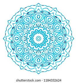 Ornamental circle pattern. Hand draw Mandala. Vintage decorative elements. vector illustration. Anti-stress therapy pattern