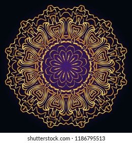 Ornamental circle pattern. Hand draw Mandala. Vintage decorative elements. vector illustration. Anti-stress therapy pattern